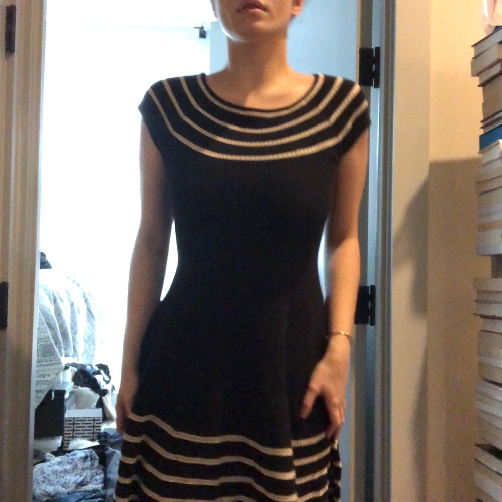 Kate spade black and white sweater dress